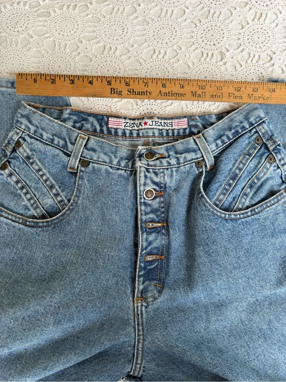 Zena Vintage Light Blue Denim Jeans 13